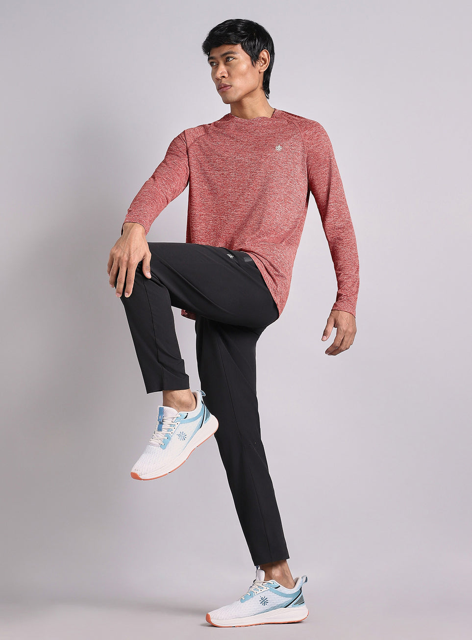 Men's Maroon Active Day COMFORtech Full Sleeve T-Shirt