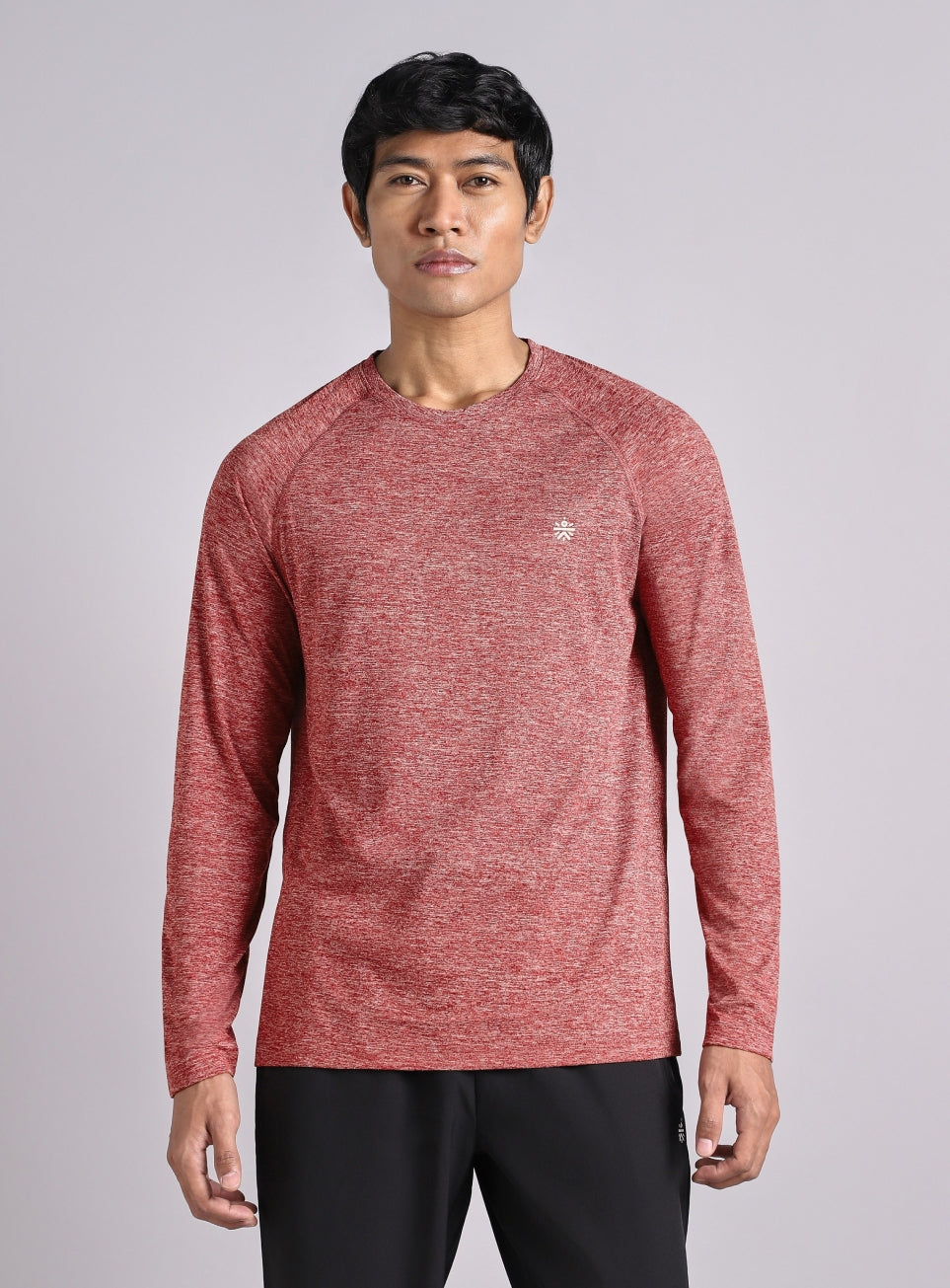 Men's Maroon Active Day COMFORtech Full Sleeve T-Shirt