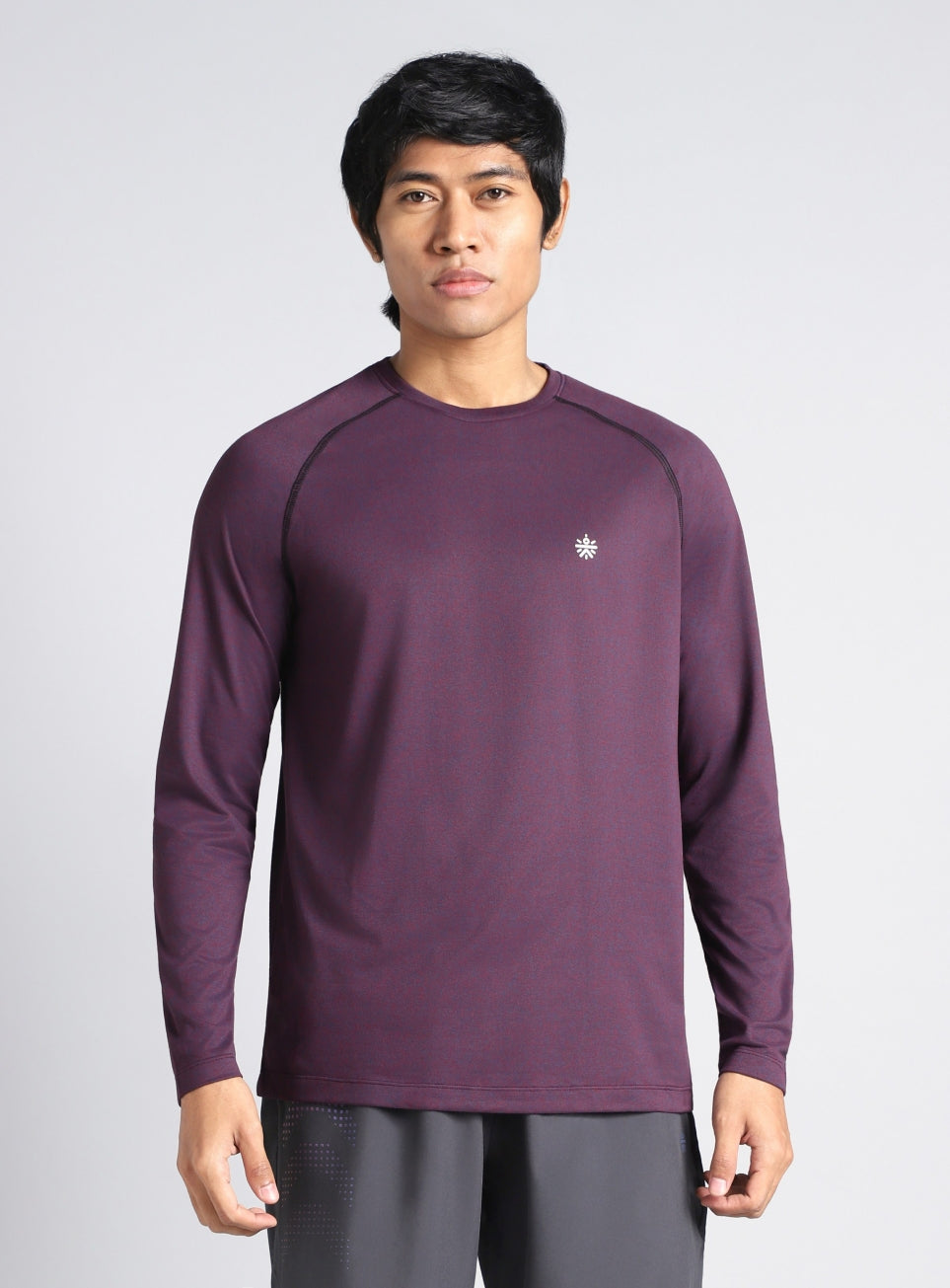 Men's Purple Active Day COMFORtech Full Sleeve T-shirt
