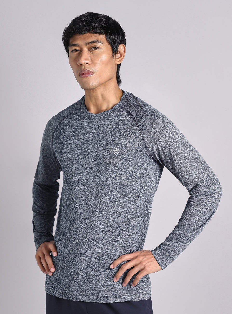 Men's Navy Active Day COMFORtech Full Sleeve T-Shirt