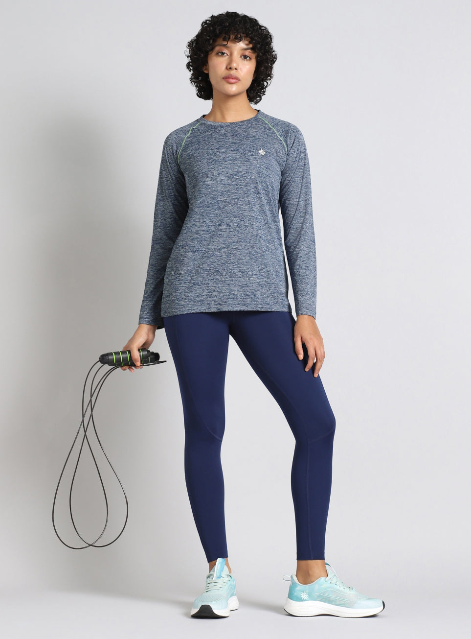 Women's Navy Active Day COMFORtech Full Sleeve T-shirt