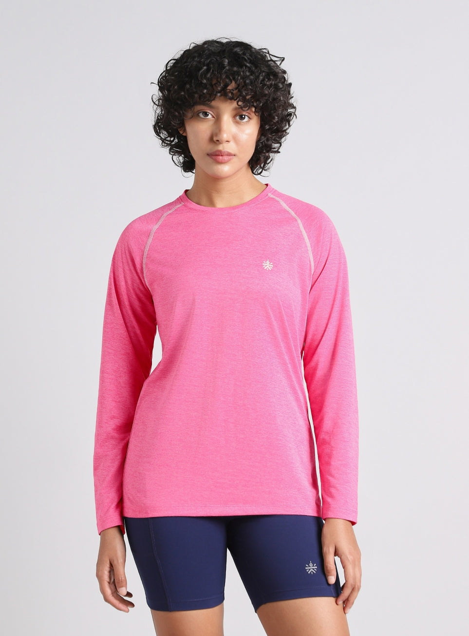 Women's Pink Active Day COMFORtech Full Sleeve T-shirt
