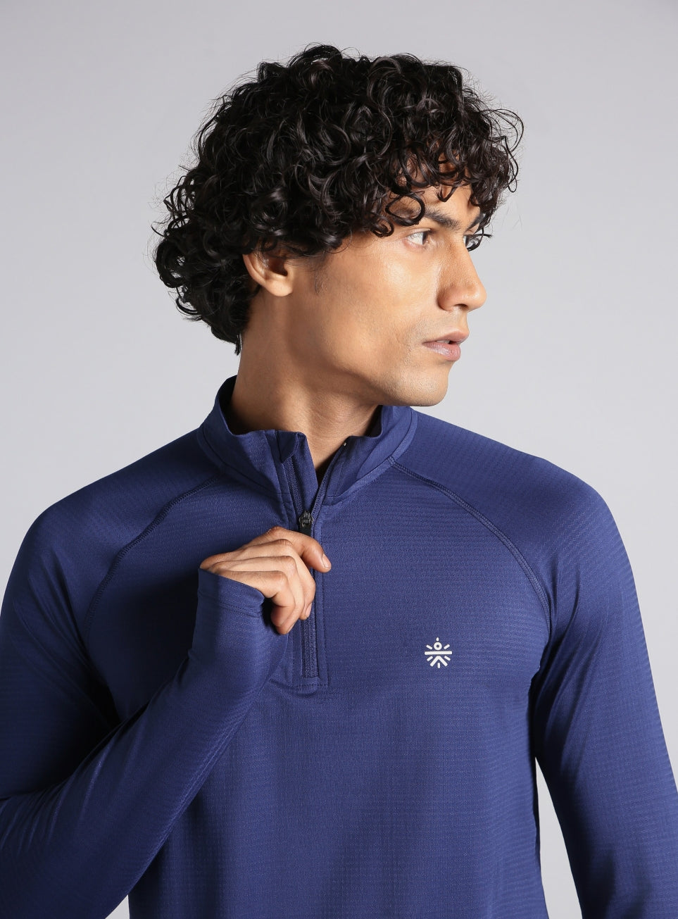 Men's Navy HIIT Training Form Full Sleeve T-shirt