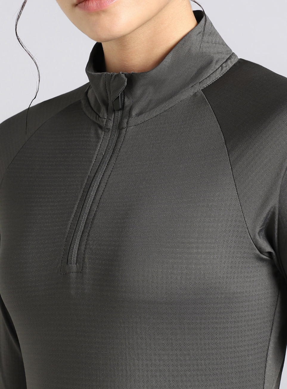 Women's Dark Grey After Dark Full Sleeve Running T-shirt