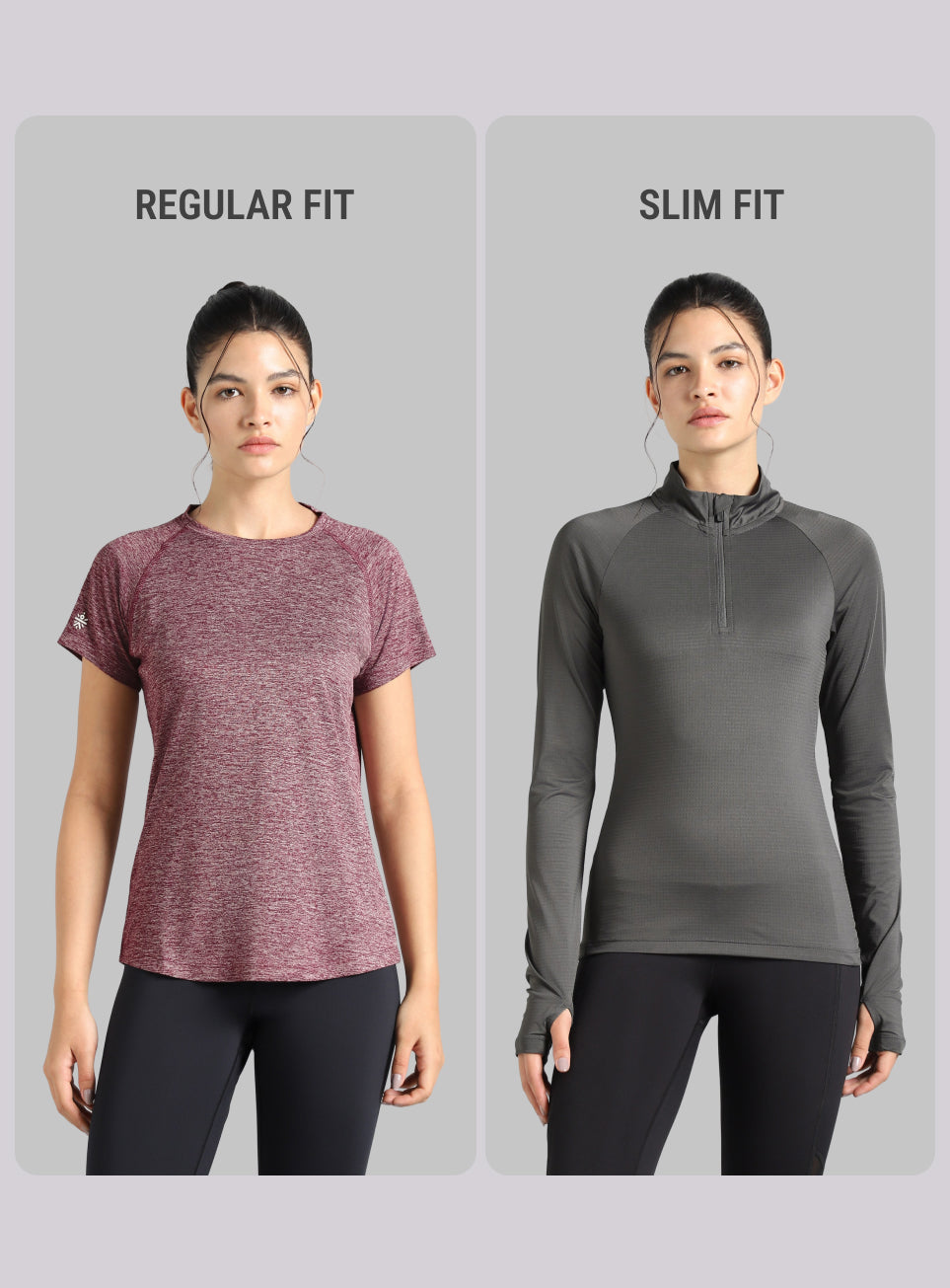 Women's Dark Grey After Dark Full Sleeve Running T-shirt