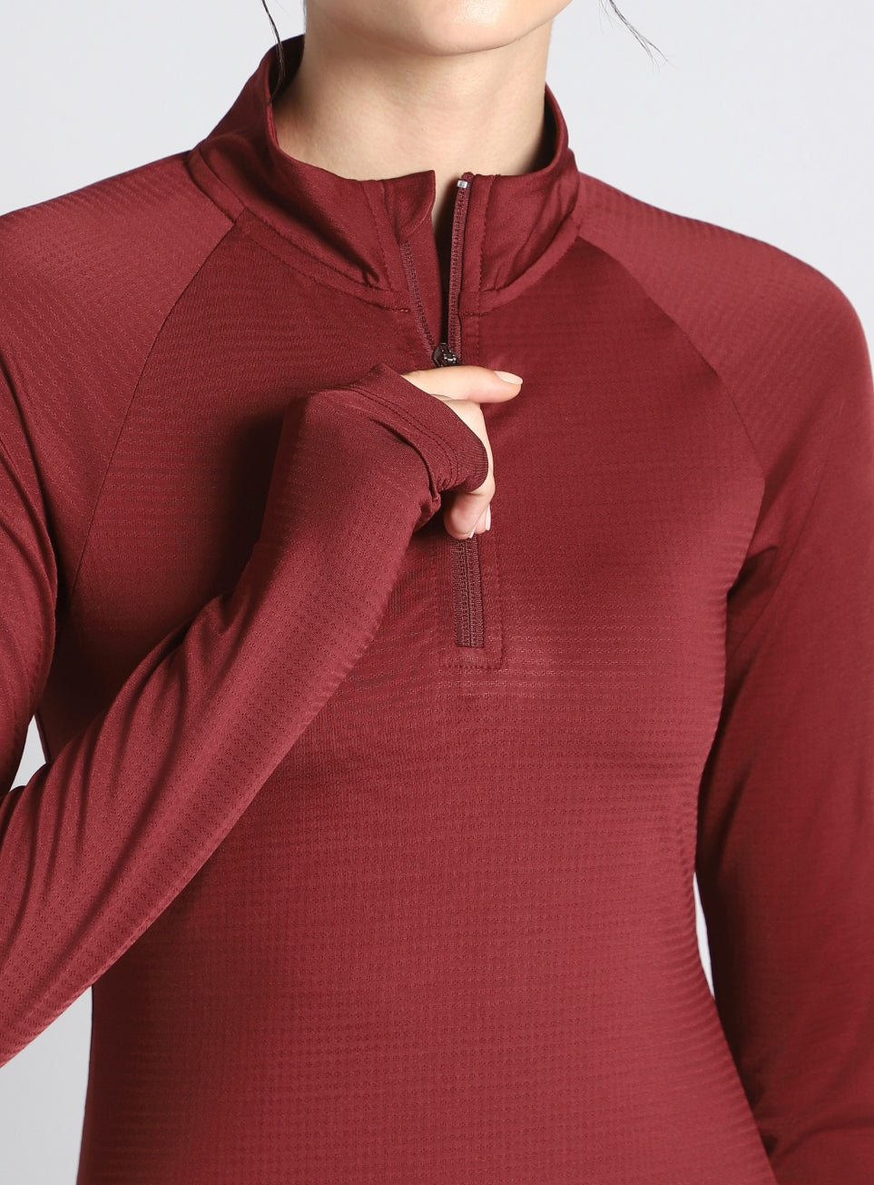 Women's Maroon After Dark Full Sleeve Running T-shirt