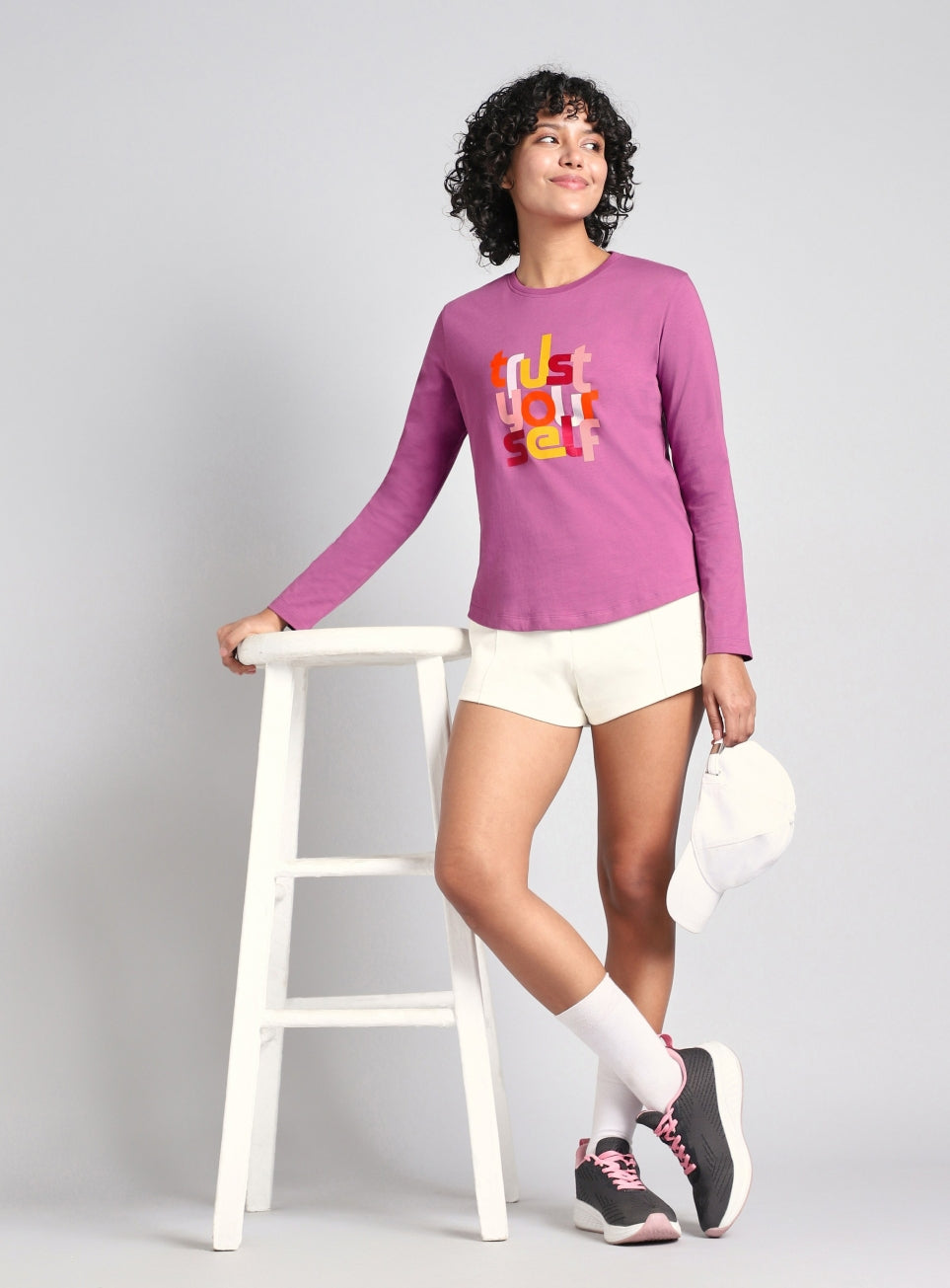 Women's Pink Trust Yourself Graphic T-shirt