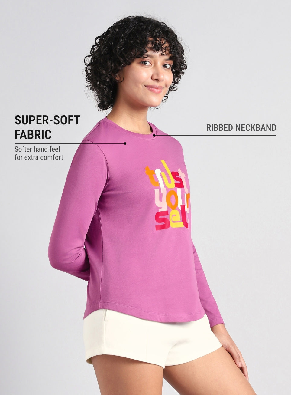 Women's Pink Trust Yourself Graphic T-shirt