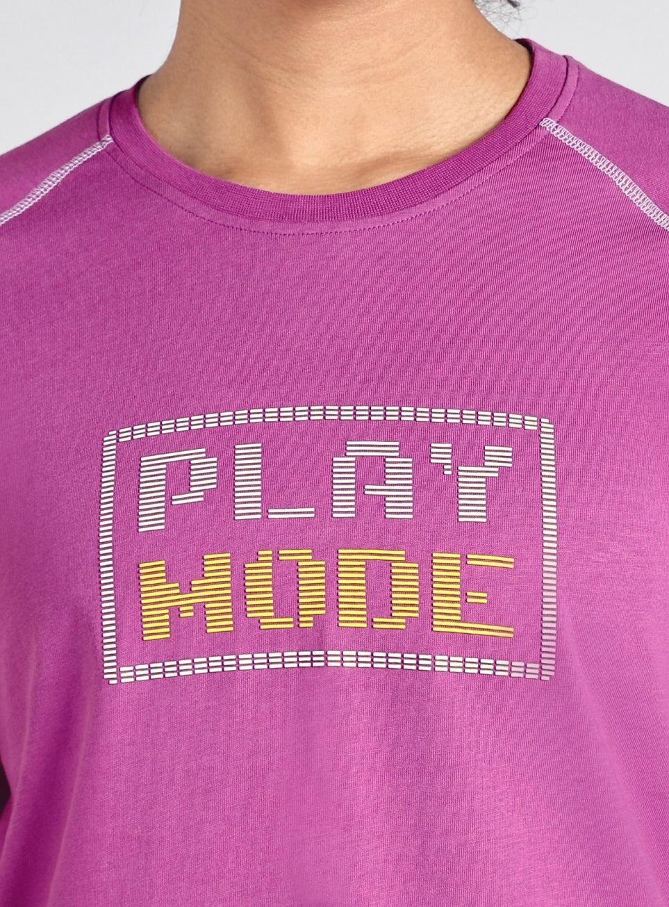 Women's Pink Play Mode Full Sleeve T-shirt