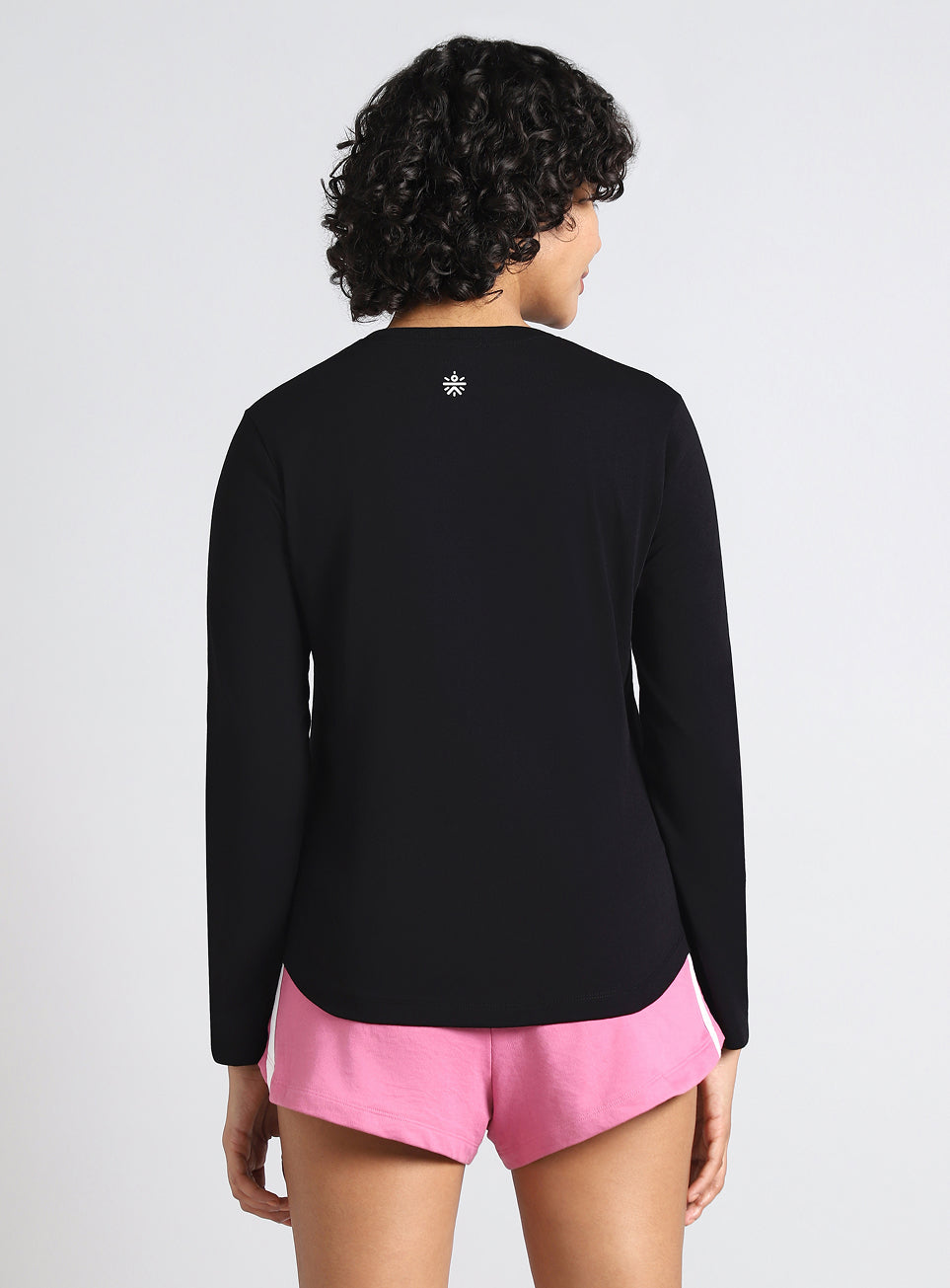 Women's Black Rhythm and Move Print Fullsleeve T-shirt