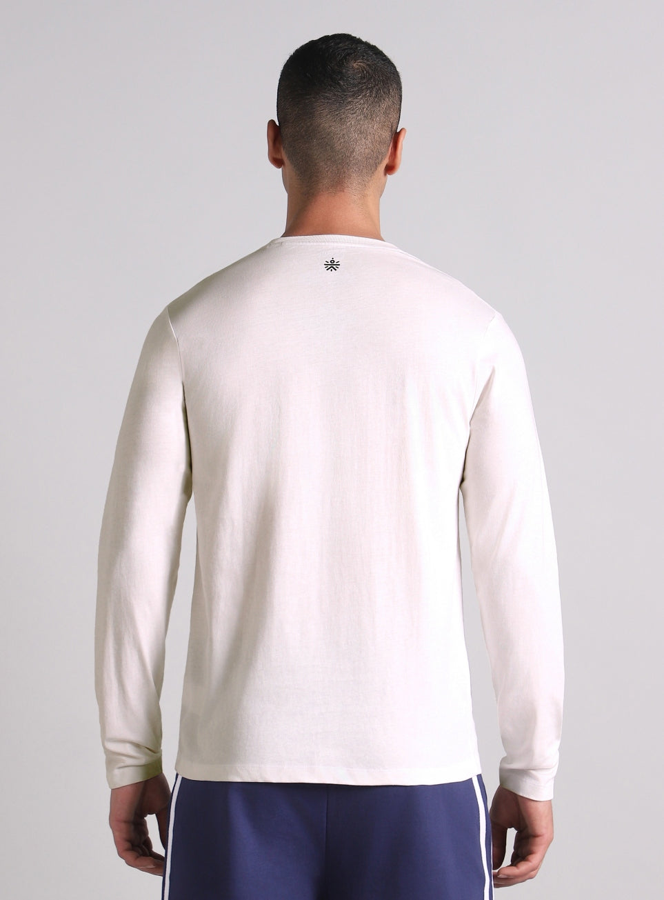 Men's White Cult Graphic Full Sleeve T-shirt