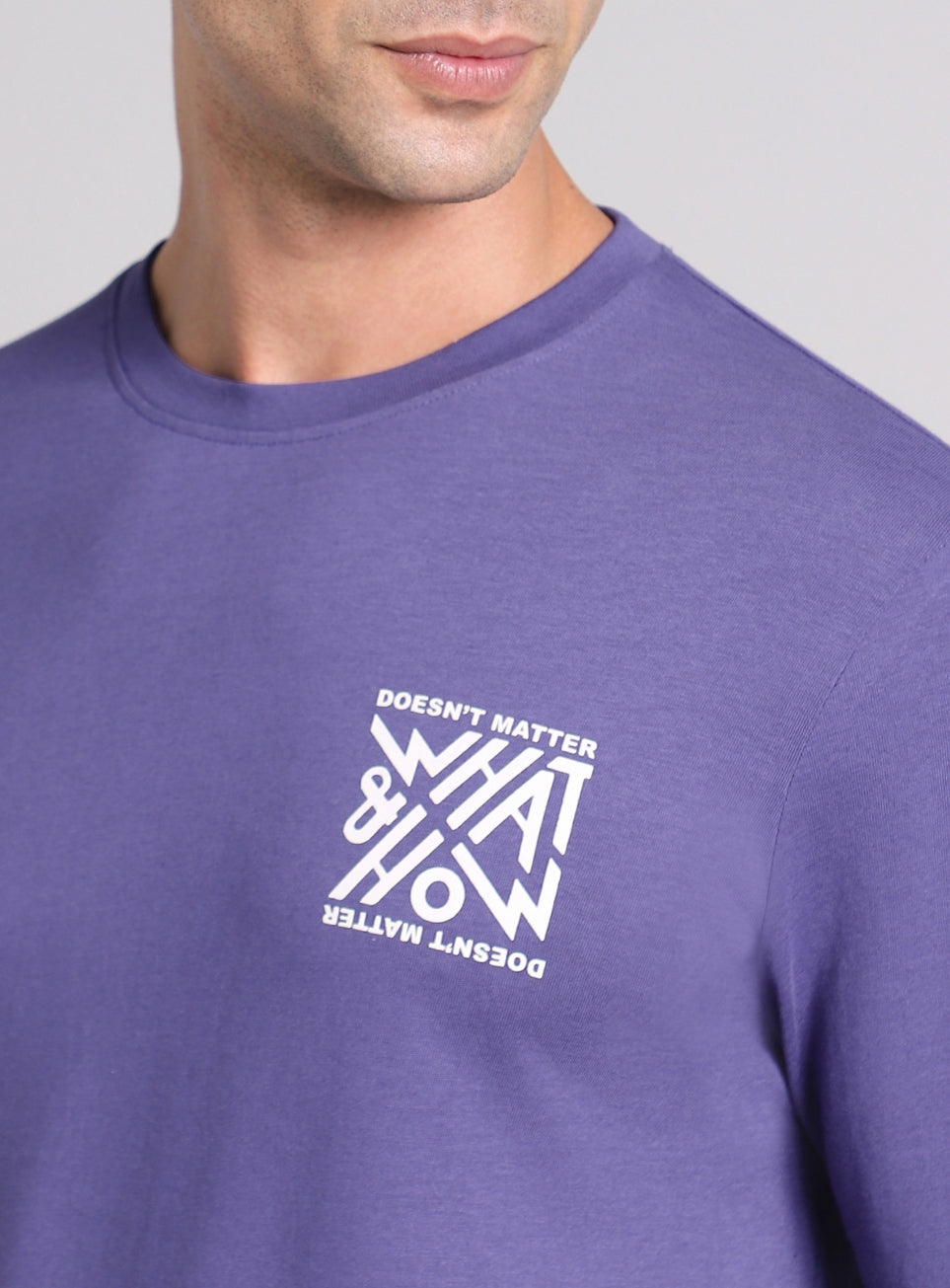 Men's Blue Cult Graphic Full Sleeve T-shirt