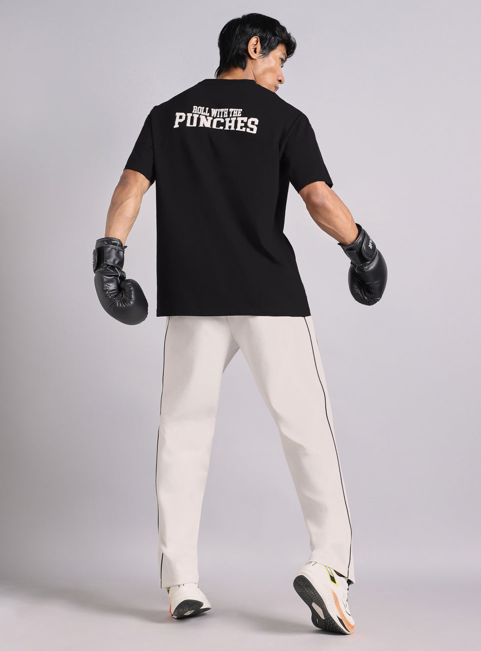 Men's Black Boxing Pro Oversized Fit T-shirt