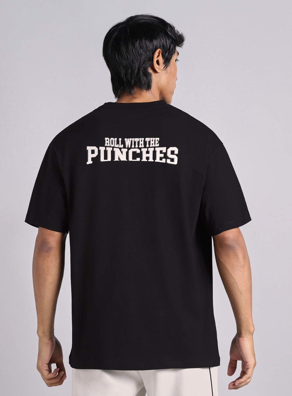 Men's Black Boxing Pro Oversized Fit T-shirt