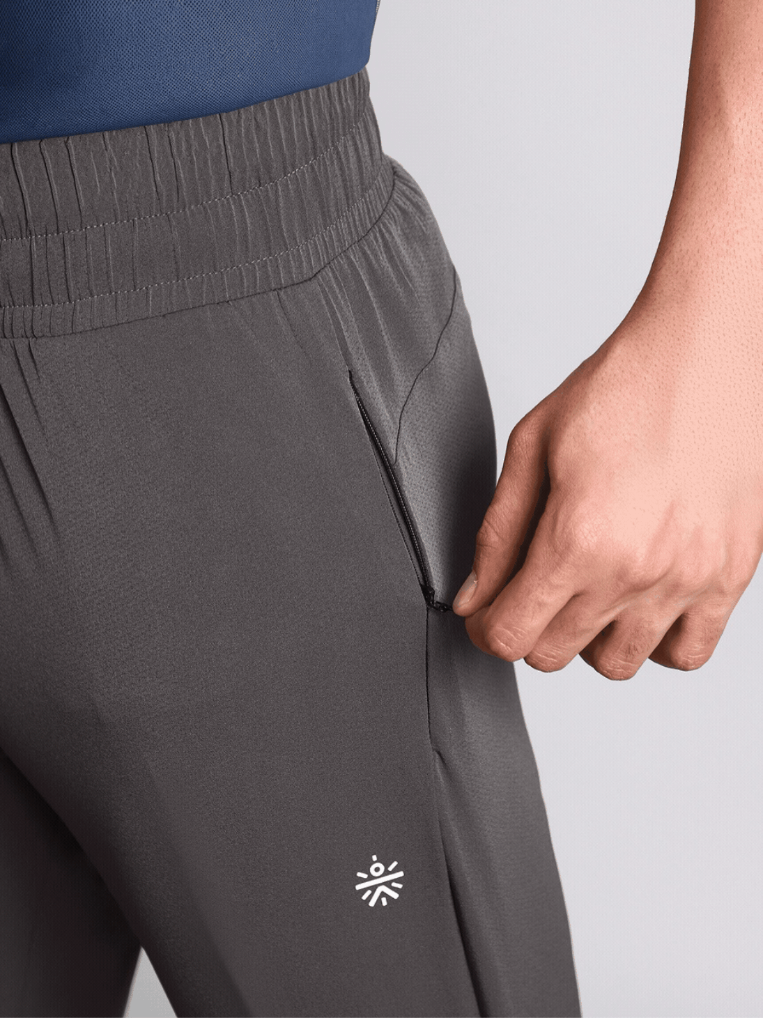 Men's Grey High Impact Plus Size Running Trackpants