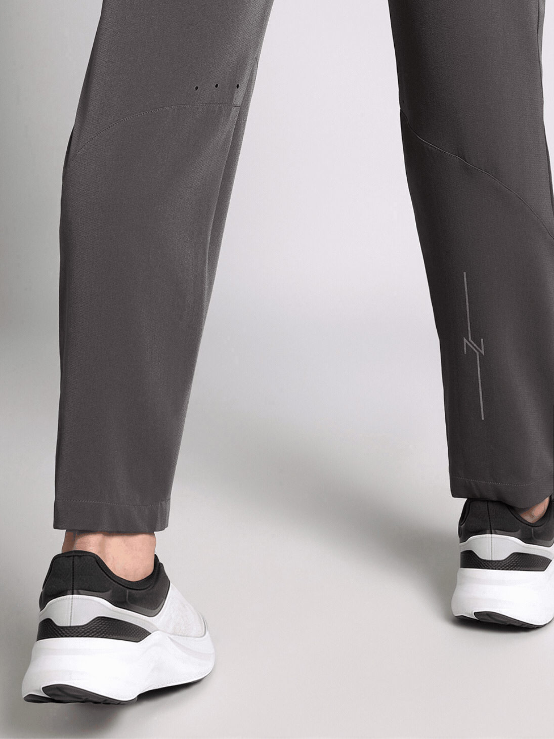 Men's Grey High Impact Plus Size Running Trackpants