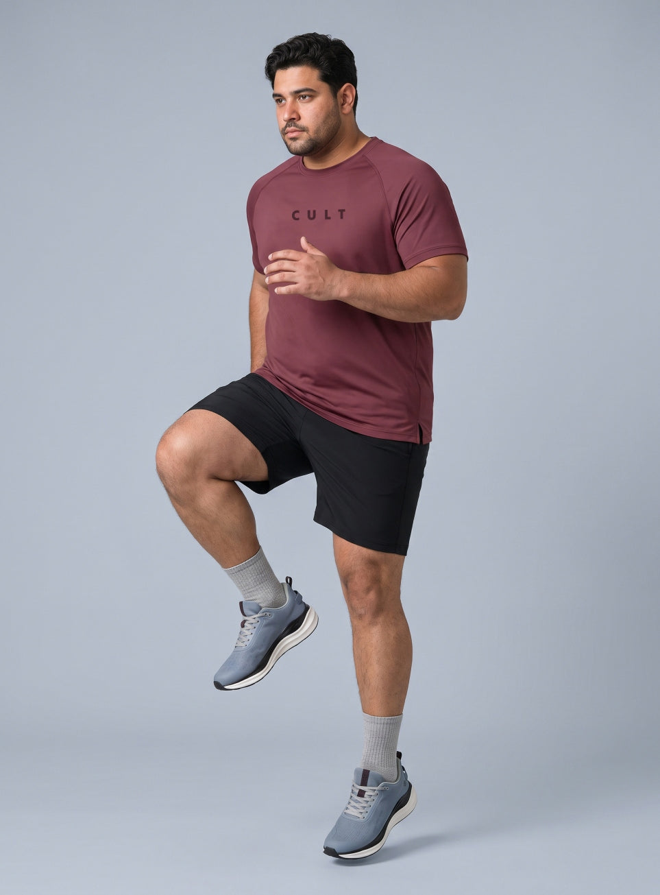 Men's Maroon Plus Size Pro Run Athlete T-shirt