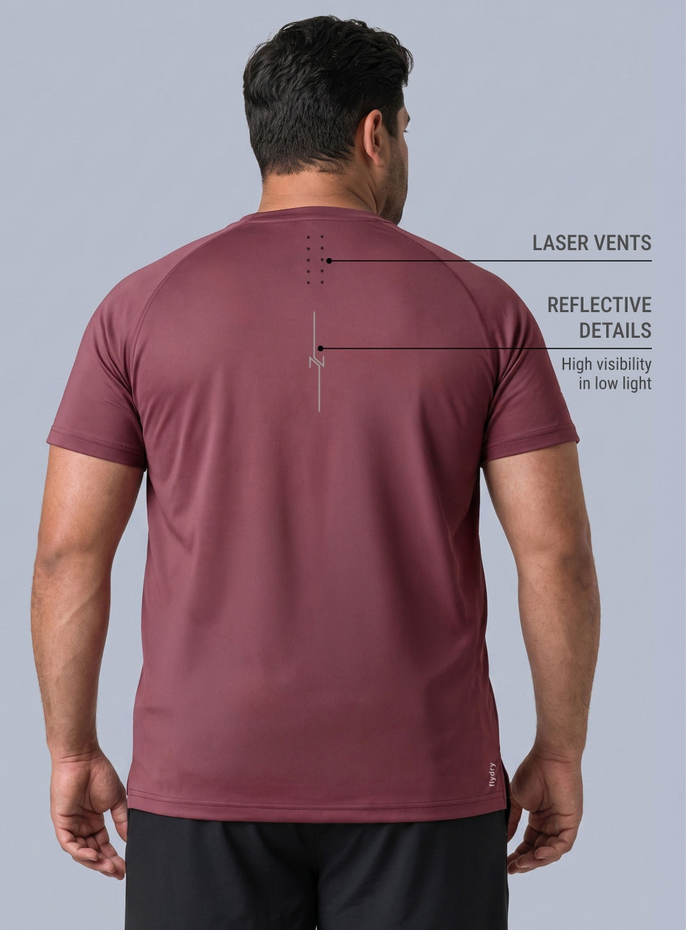 Men's Maroon Plus Size Pro Run Athlete T-shirt