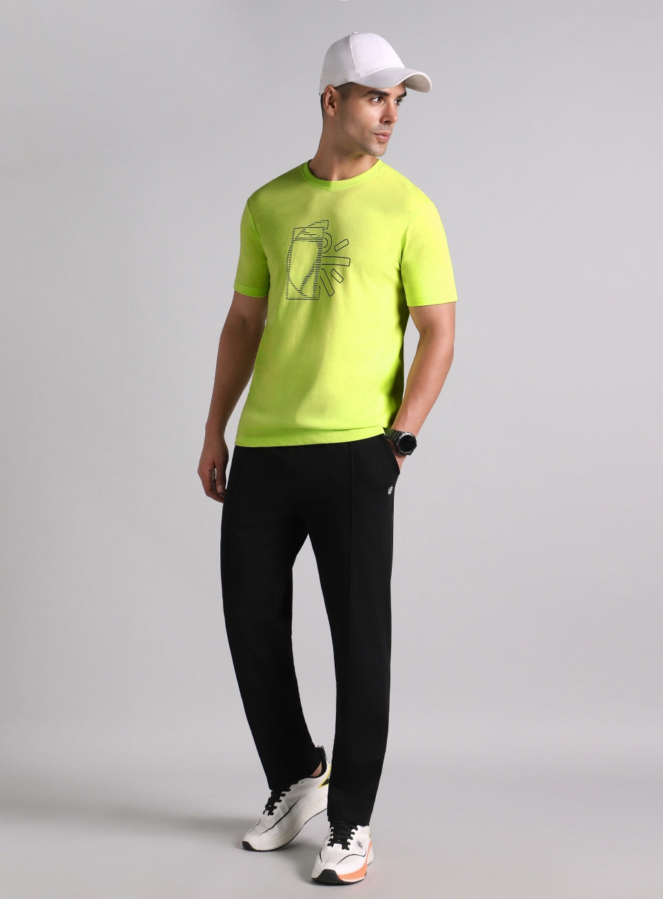 Men's Lime V-Man Cult Graphic T-shirt
