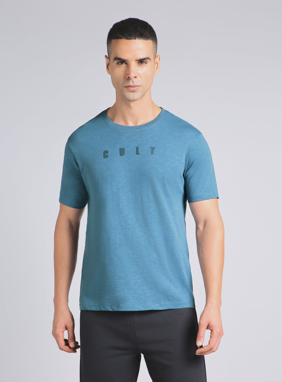 Men's Teal Cult Printed All-Day Play T-shirt