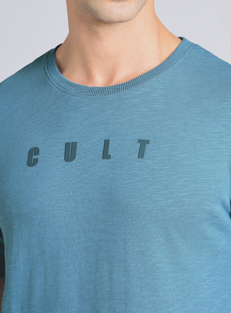 Men's Teal Cult Printed All-Day Play T-shirt