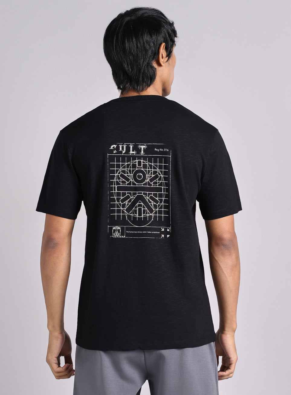 Men's Black Logo Mania Back Print Tshirt