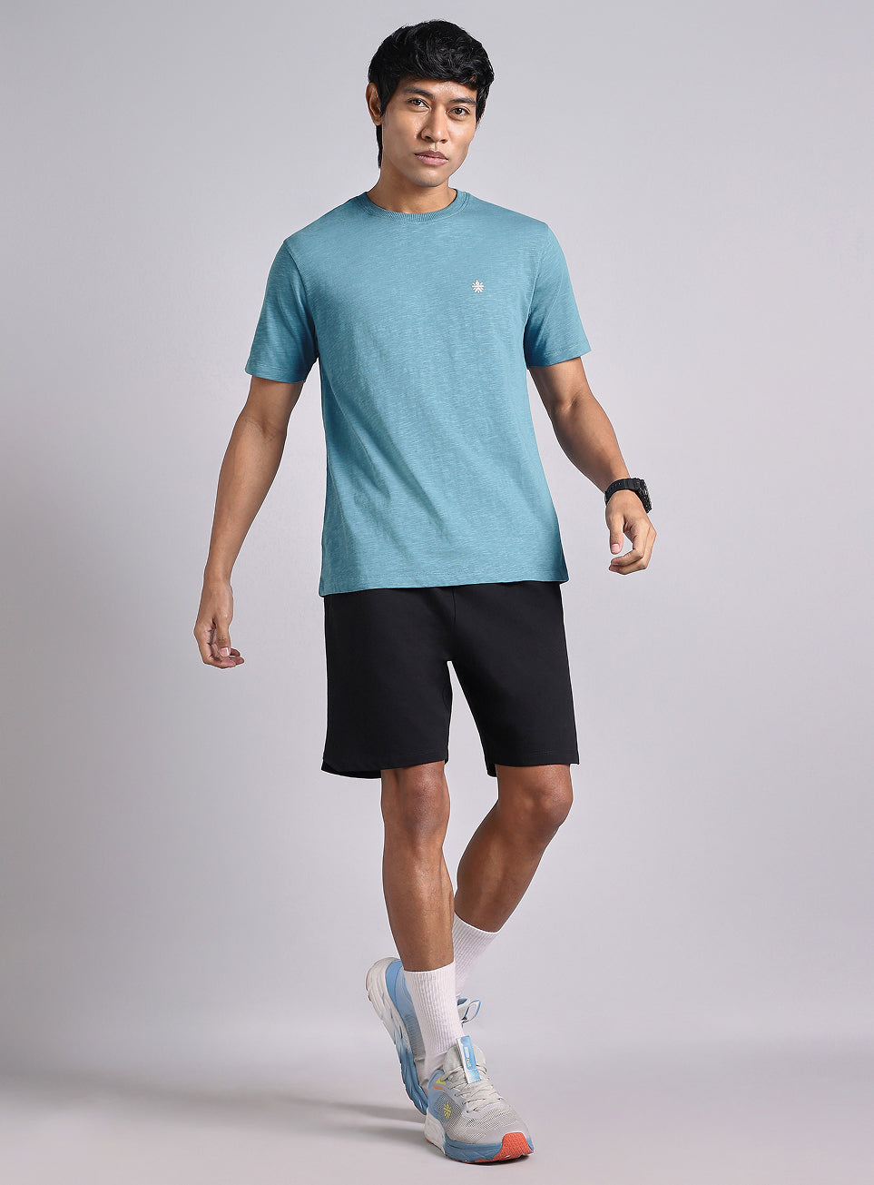Men's Teal Logo Mania Back Print Tshirt