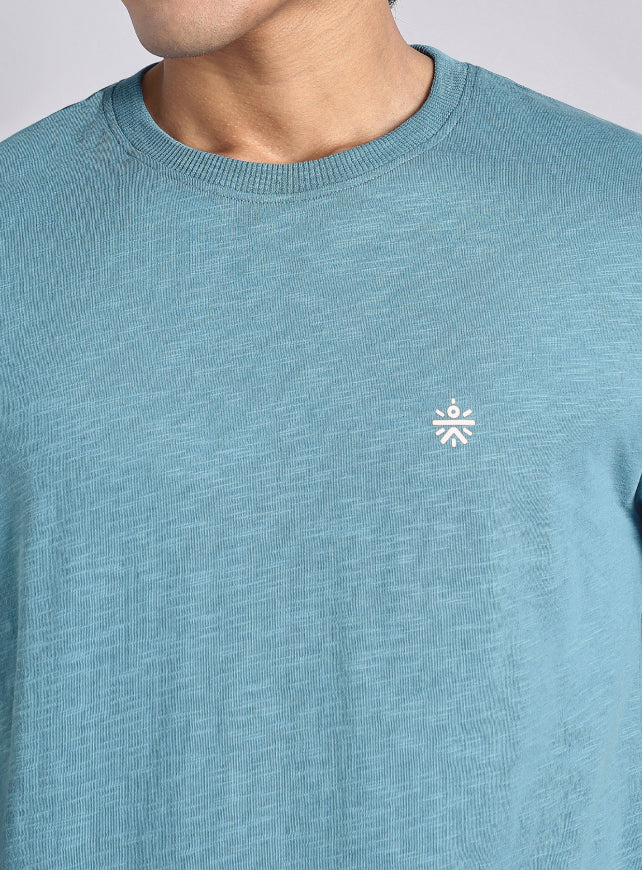 Men's Teal Logo Mania Back Print Tshirt