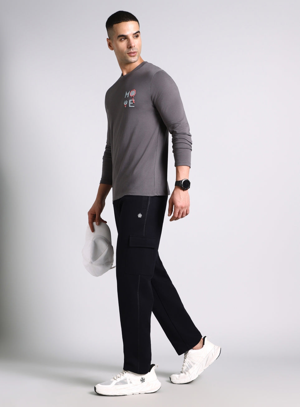 Men's Black Play In-Out Trackpants