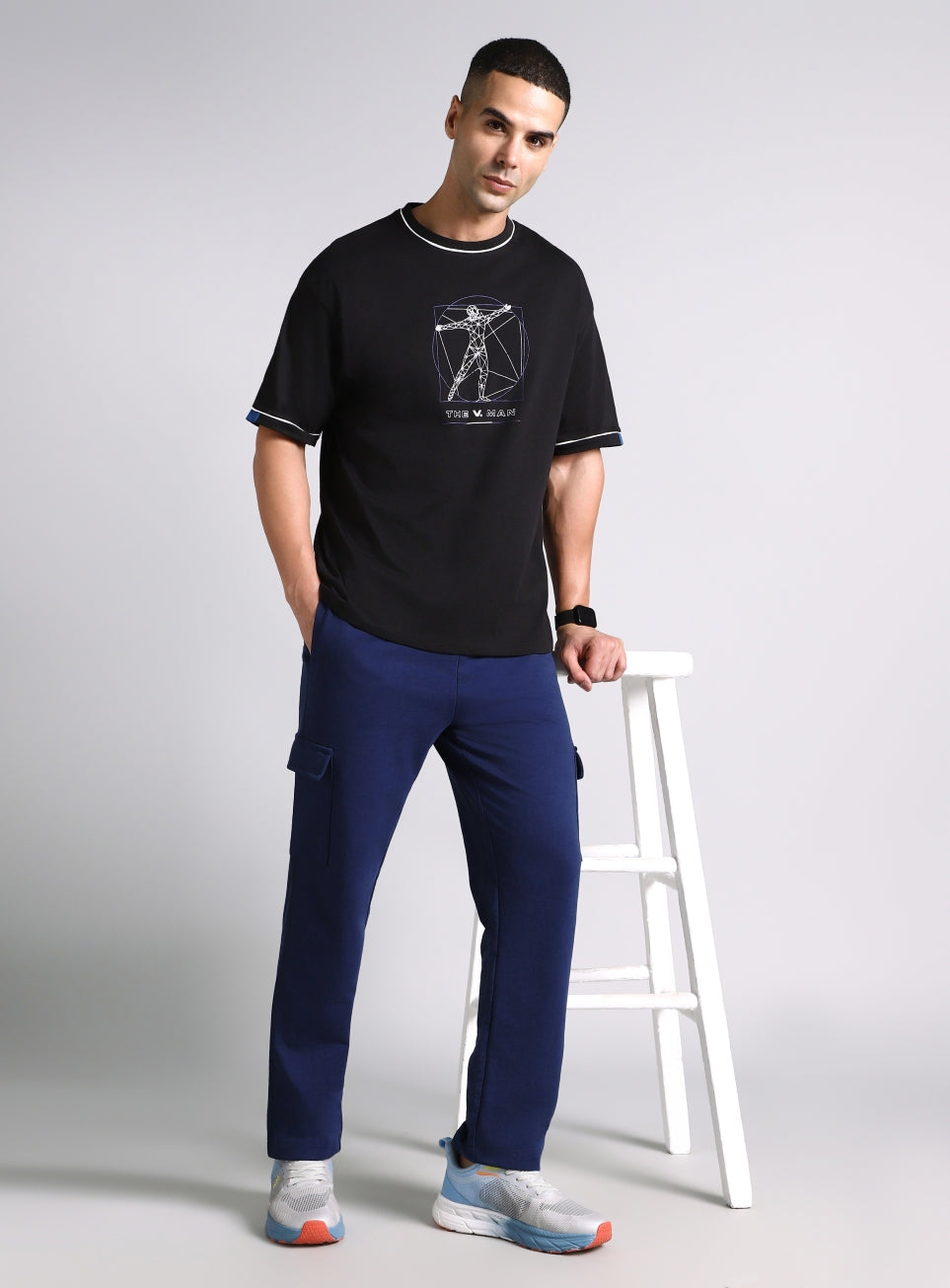 Men's Navy Play In-Out Trackpants