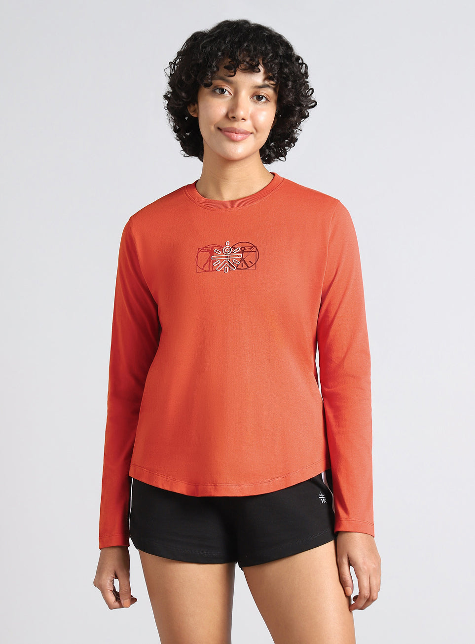 Women's Orange Cult Logomanaia Full Sleeve T-shirt