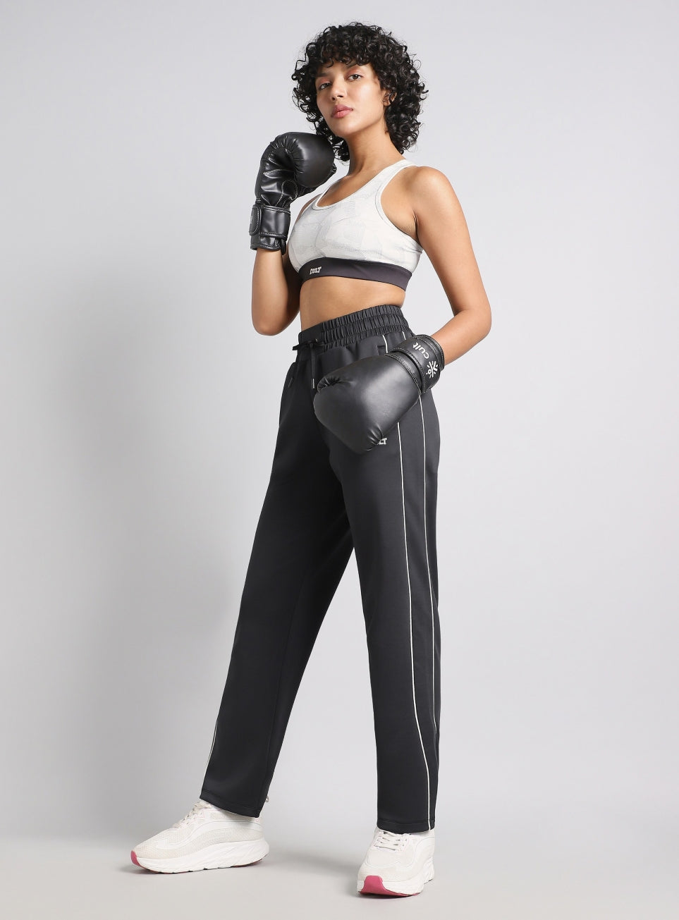 Women's Black Combat Pro Training Trackpants