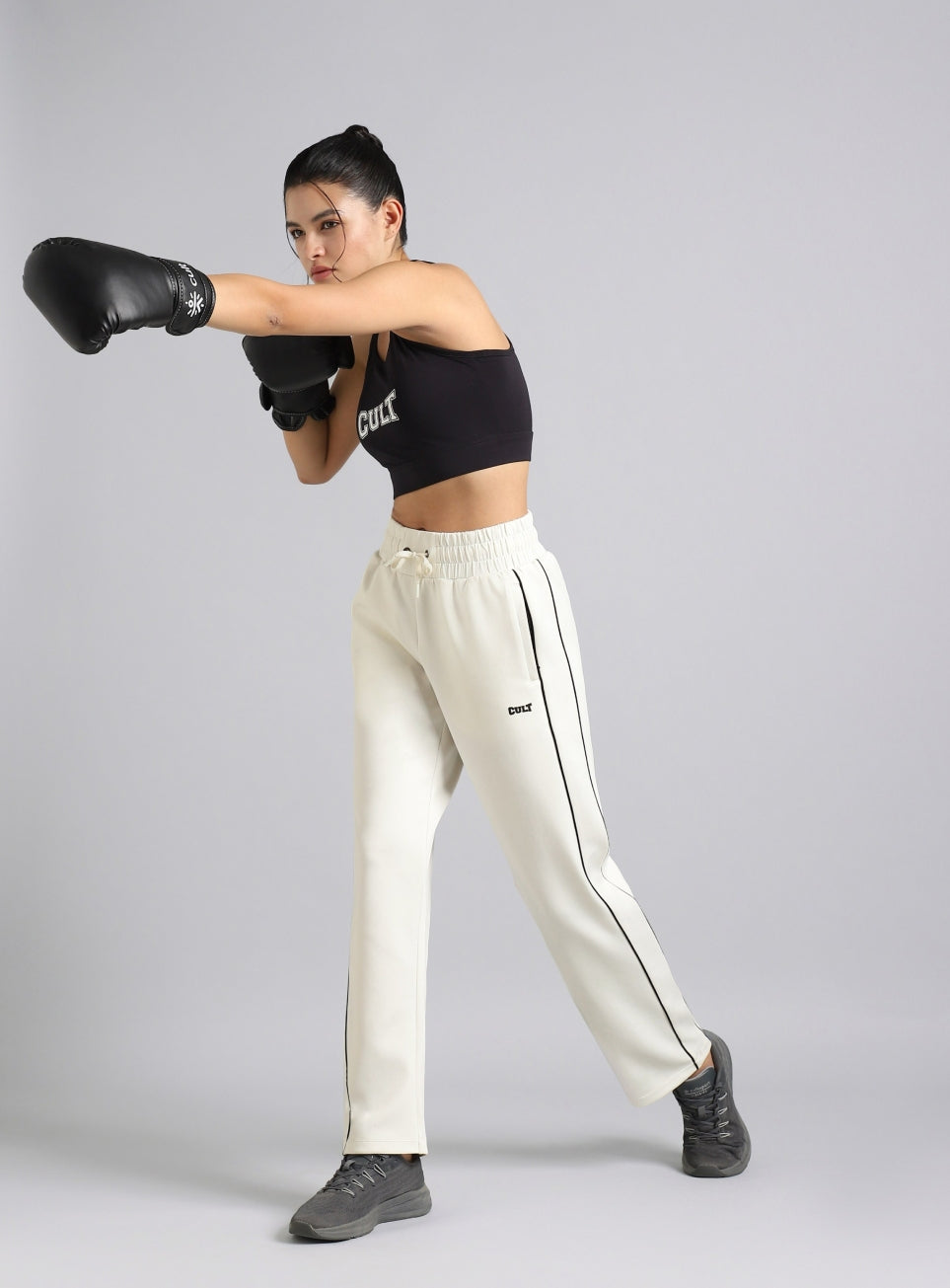 Women's White Combat Pro Training Trackpants