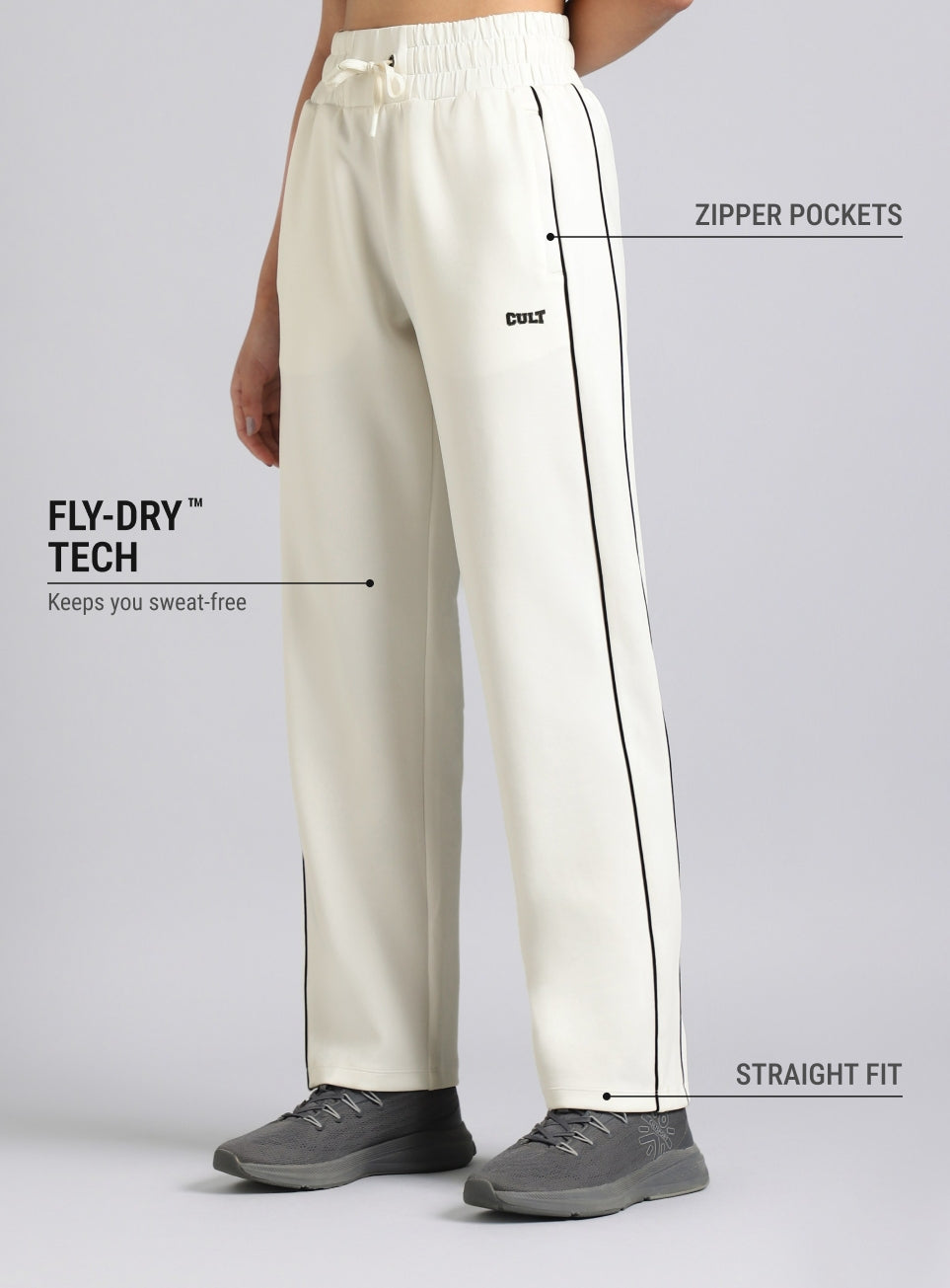 Women's White Combat Pro Training Trackpants