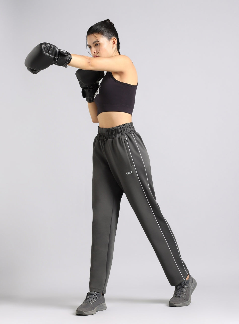 Women's Grey Combat Pro Training Trackpants