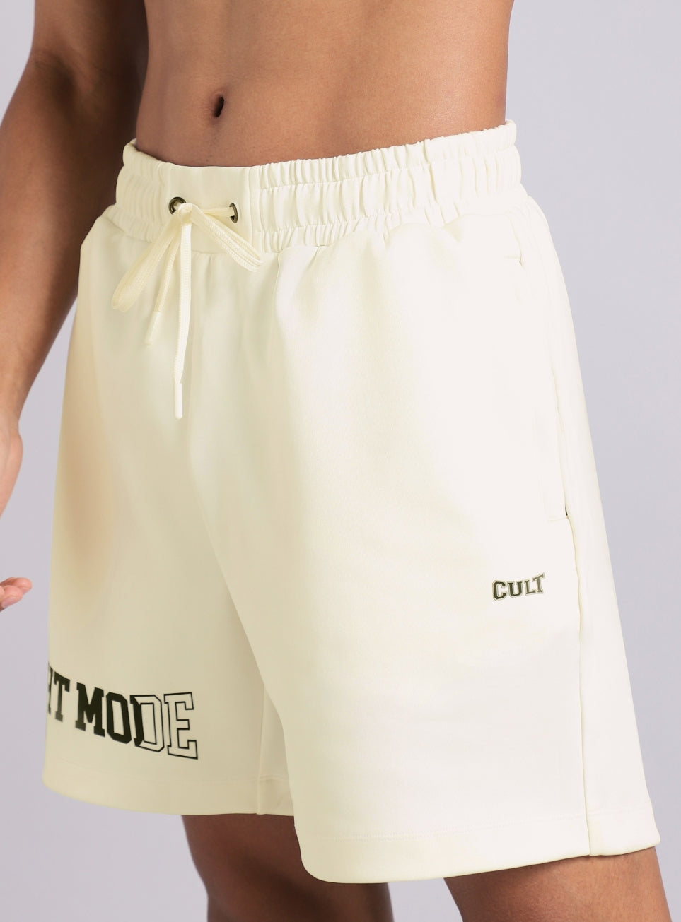 Men's White Fight Mode Boxing Shorts