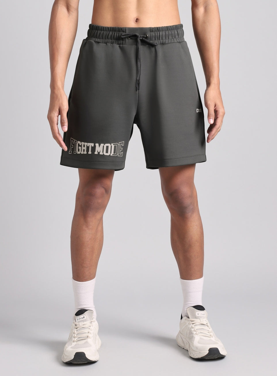 Men's Dark Grey Fight Mode Boxing Shorts