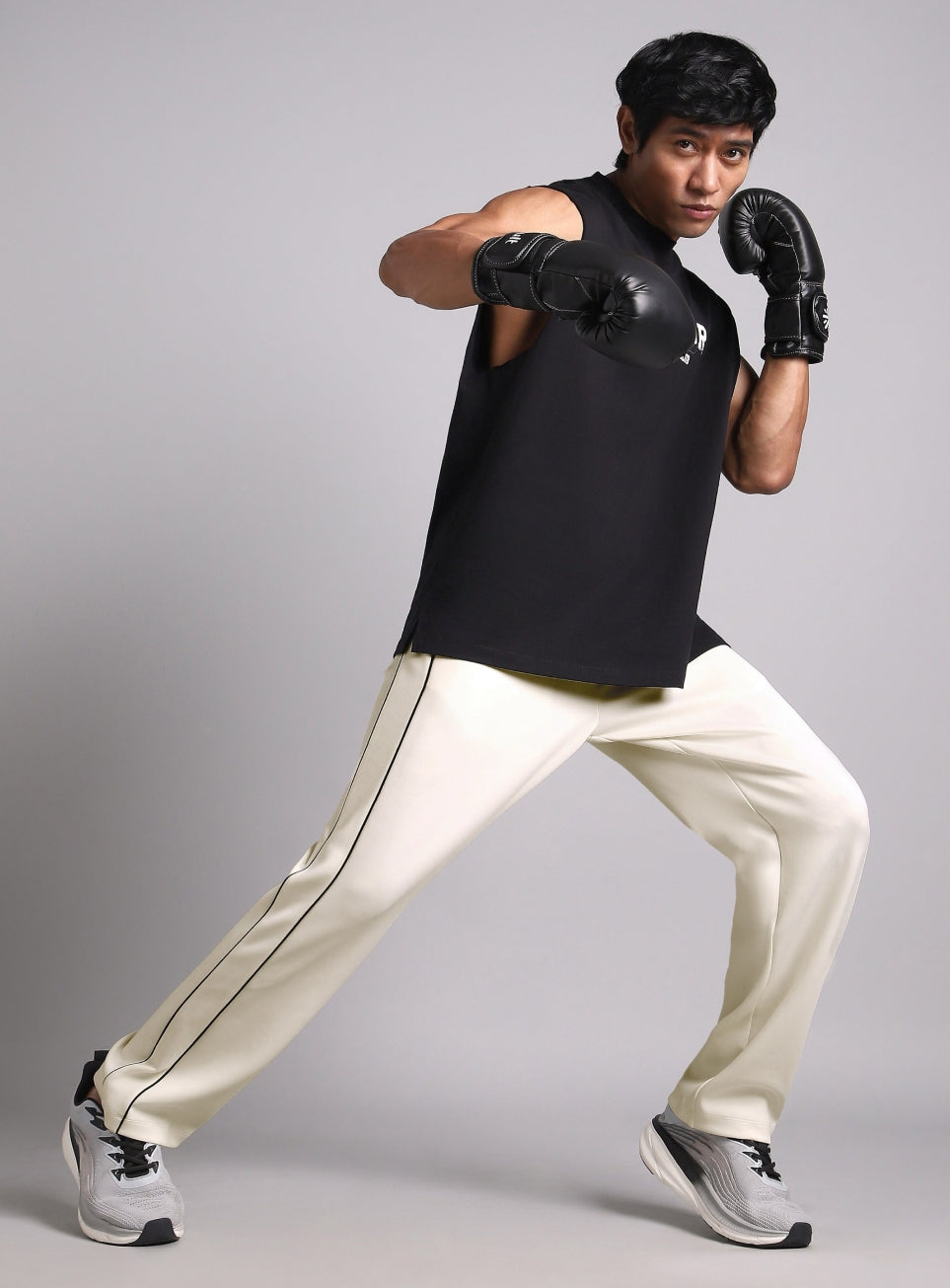 Men's True White Combat Straight Fit Trackpants