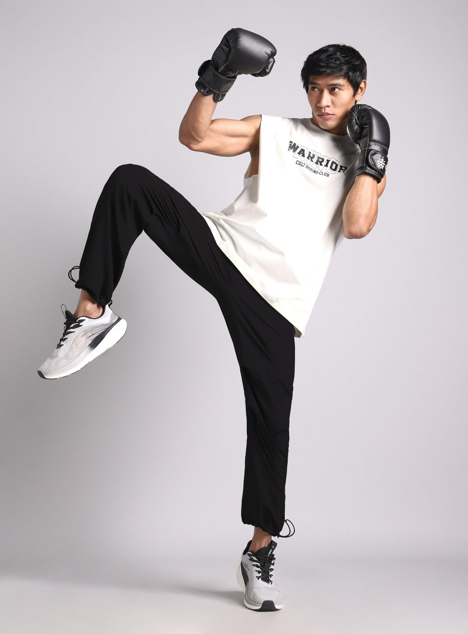 Men's True Black Training Combat Trackpants