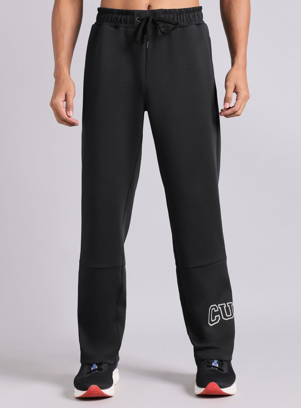 Men's Black Cult Fight Club Straight Fit Trackpants