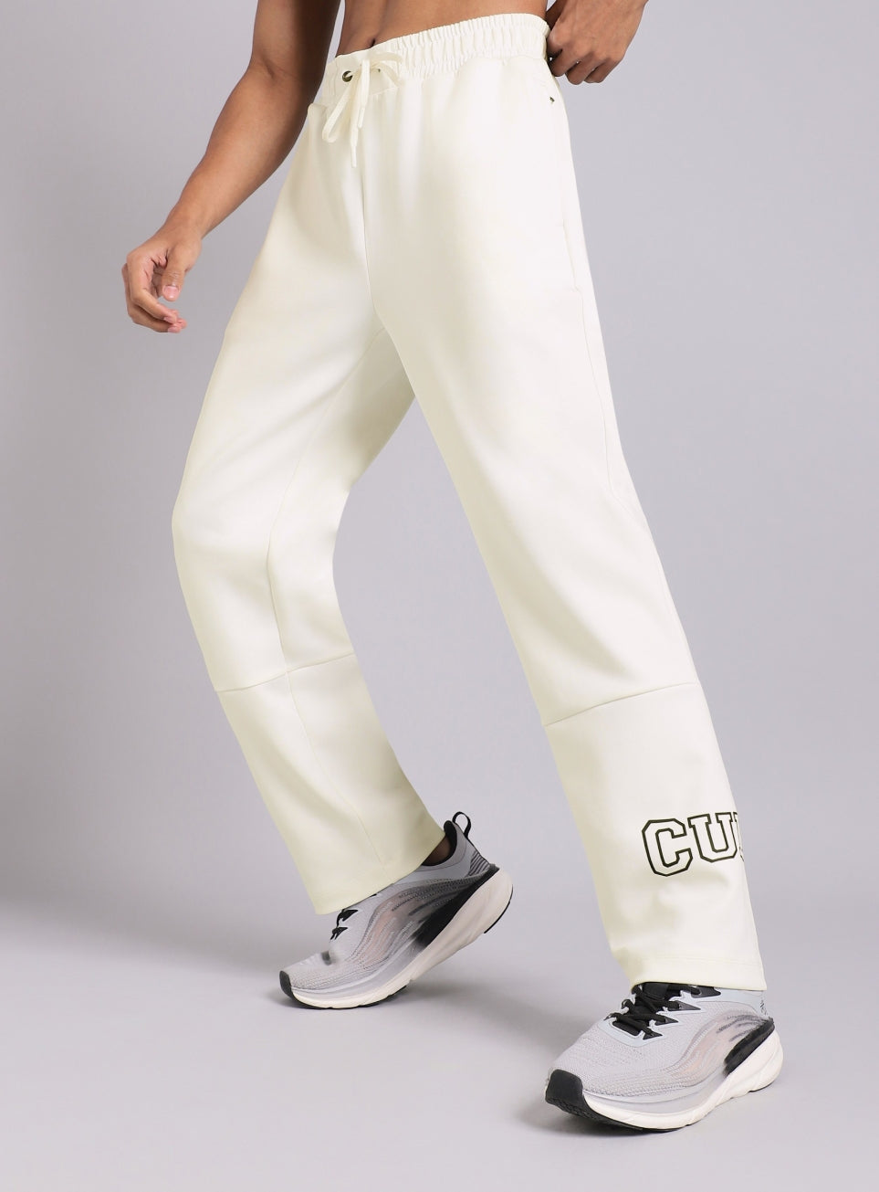 Men's White Cult Fight Club Straight Fit Trackpants