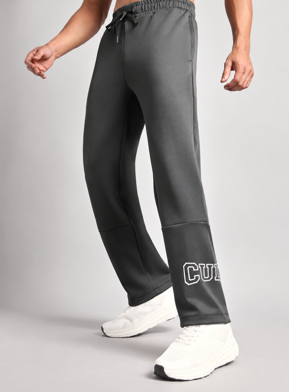 Men's Dark Grey Cult Fight Club Straight Fit Trackpants
