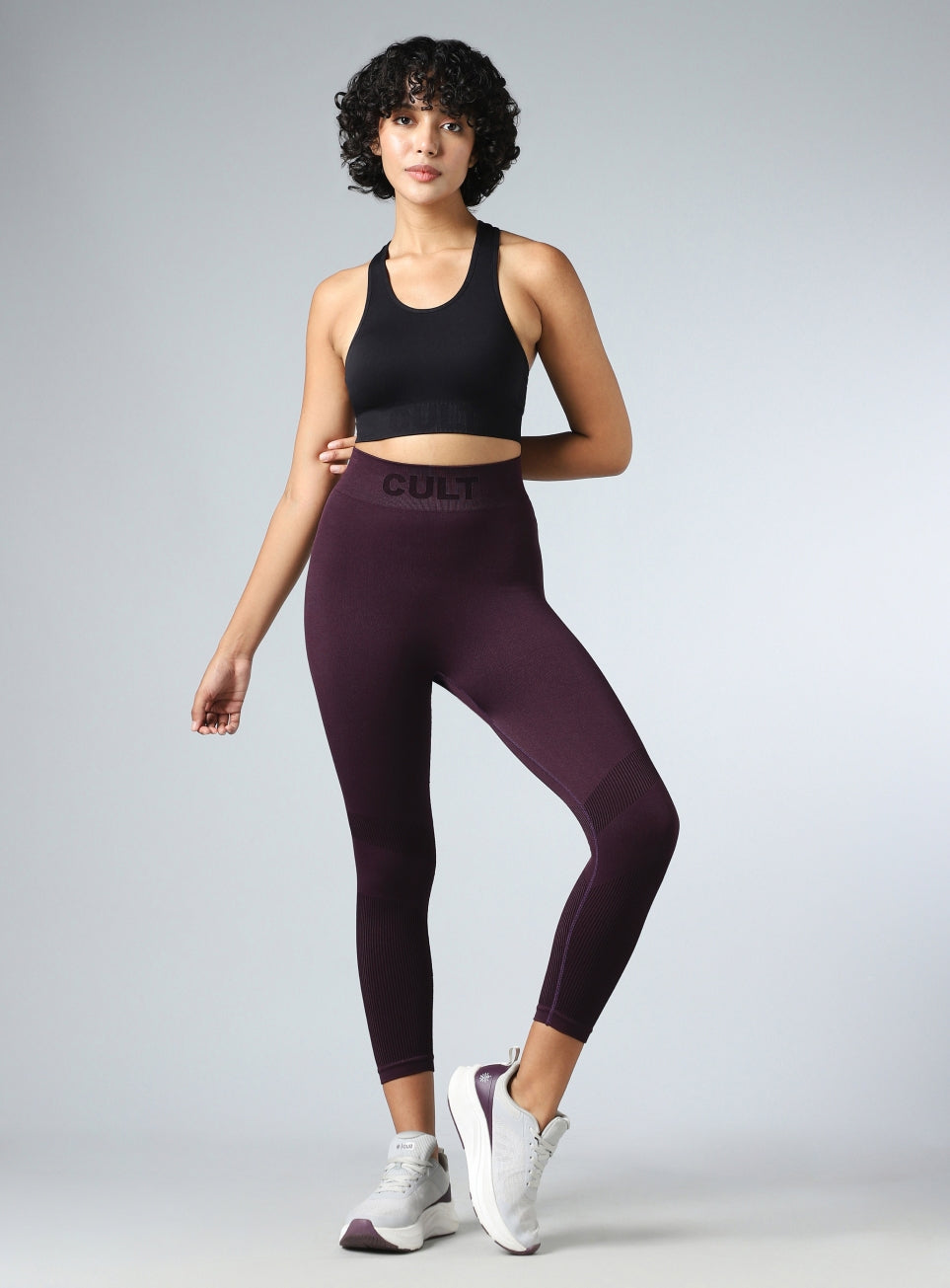 Women's Purple Sculpt Fit Seamless Tights
