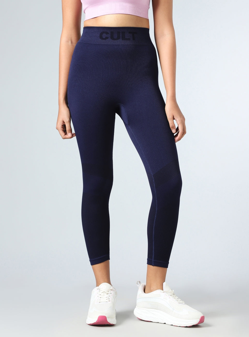 Women's Navy Sculpt Fit Seamless Tights