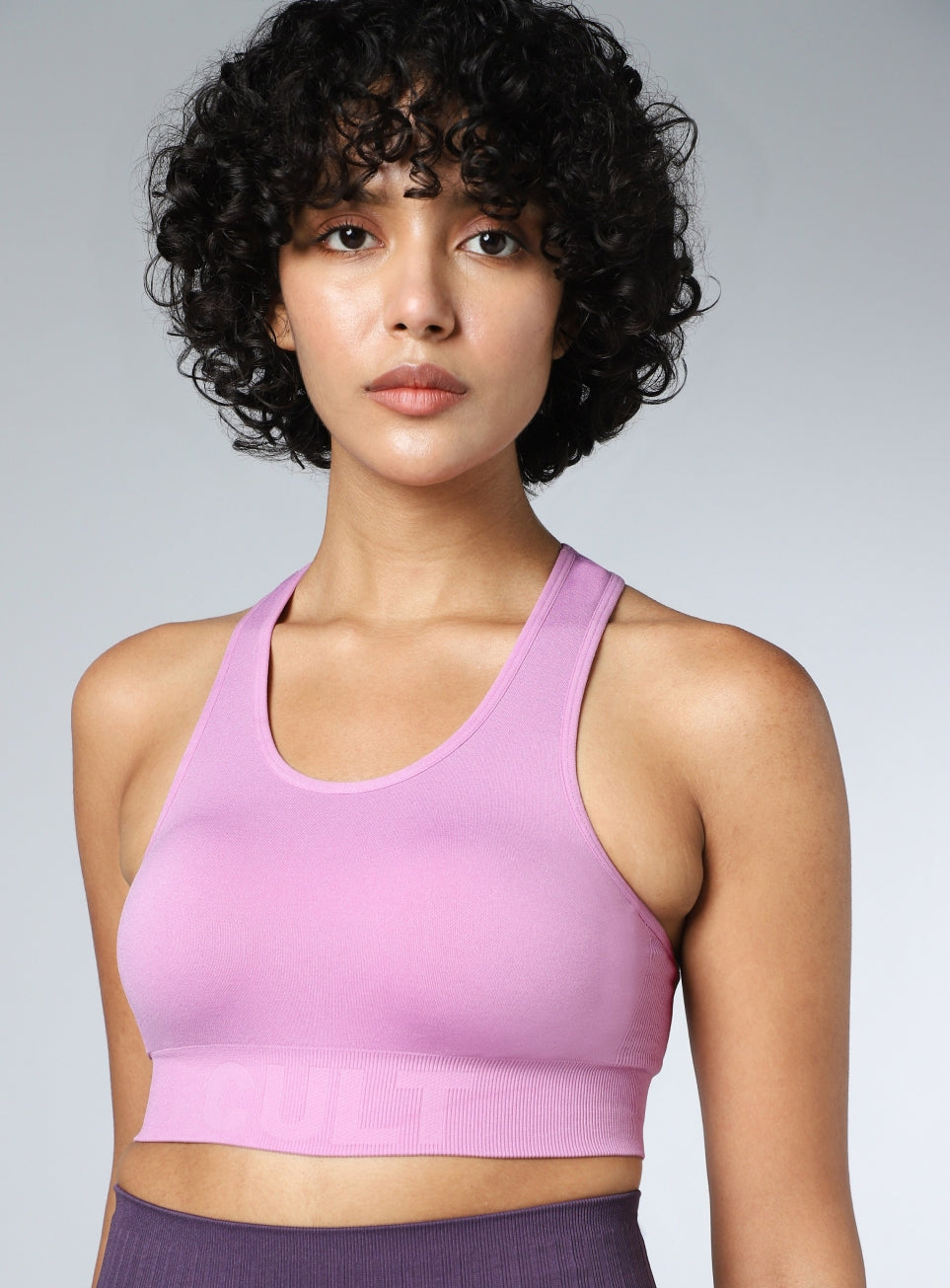 Women's Pink Motion Flow Medium Support Seamless Bra