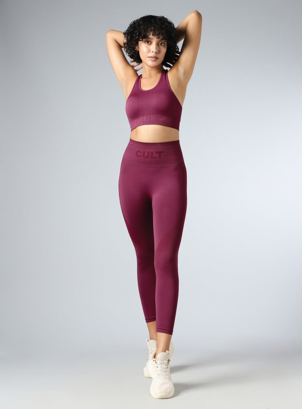 Women's Maroon Motion Flow Medium Support Seamless Bra