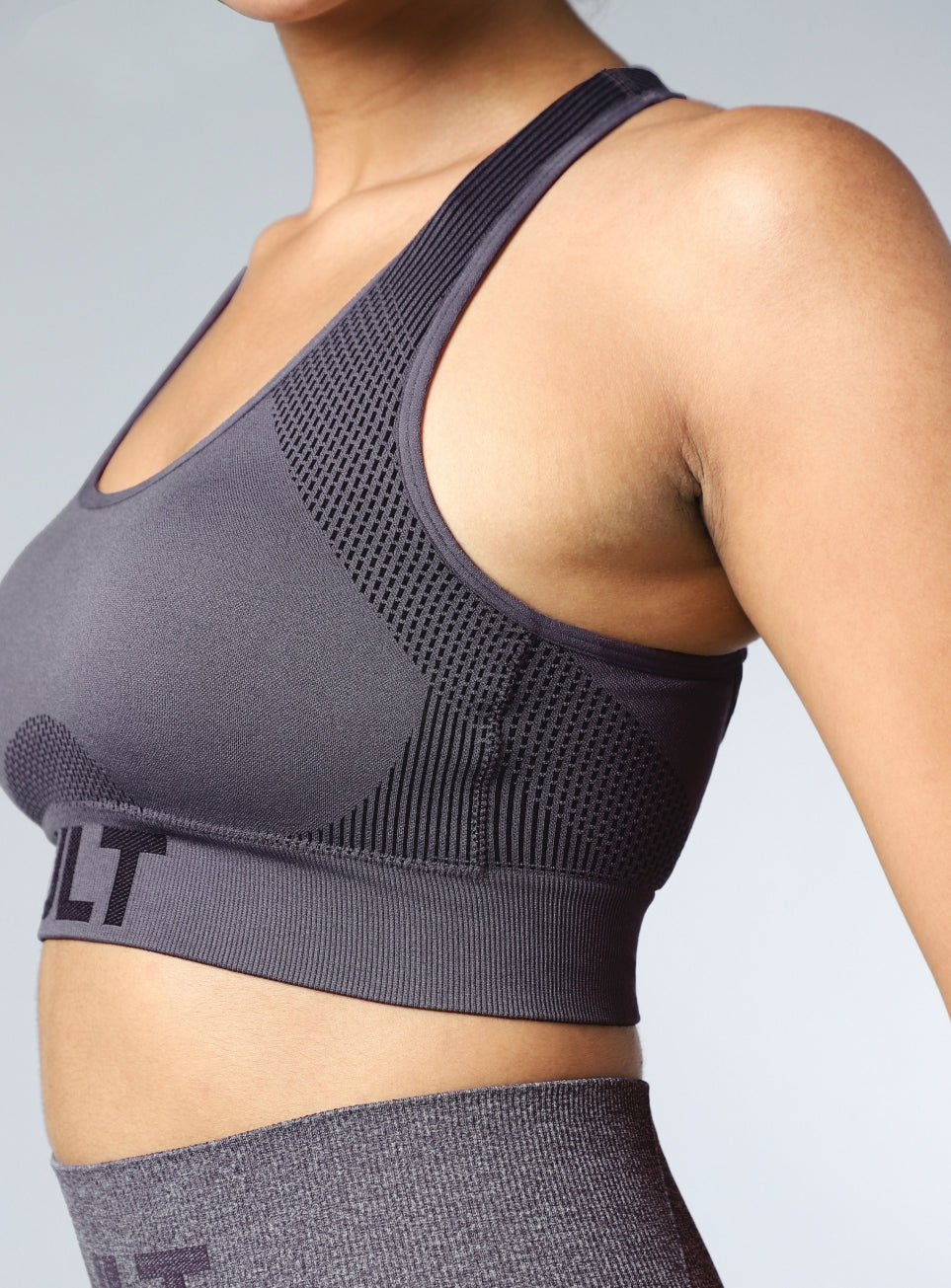 Women's Grey Momentum Medium Support Seamless Bra