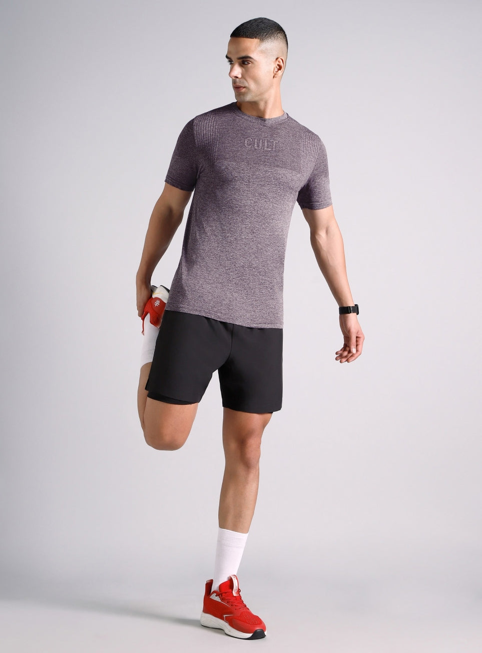 Men's Grey Contour Seamless T-shirt