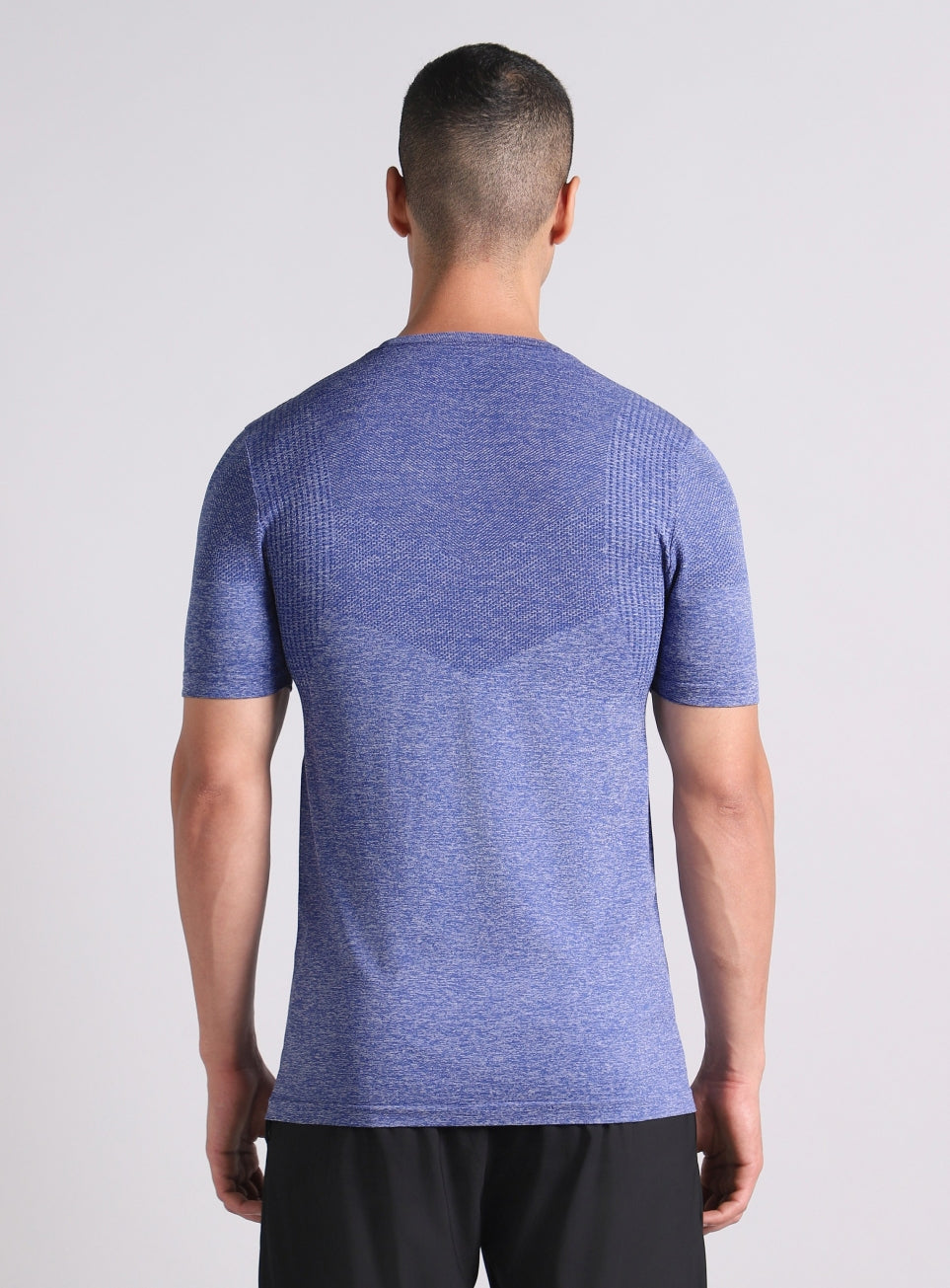 Men's Blue Training Essential Slim Fit Seamless T-shirt