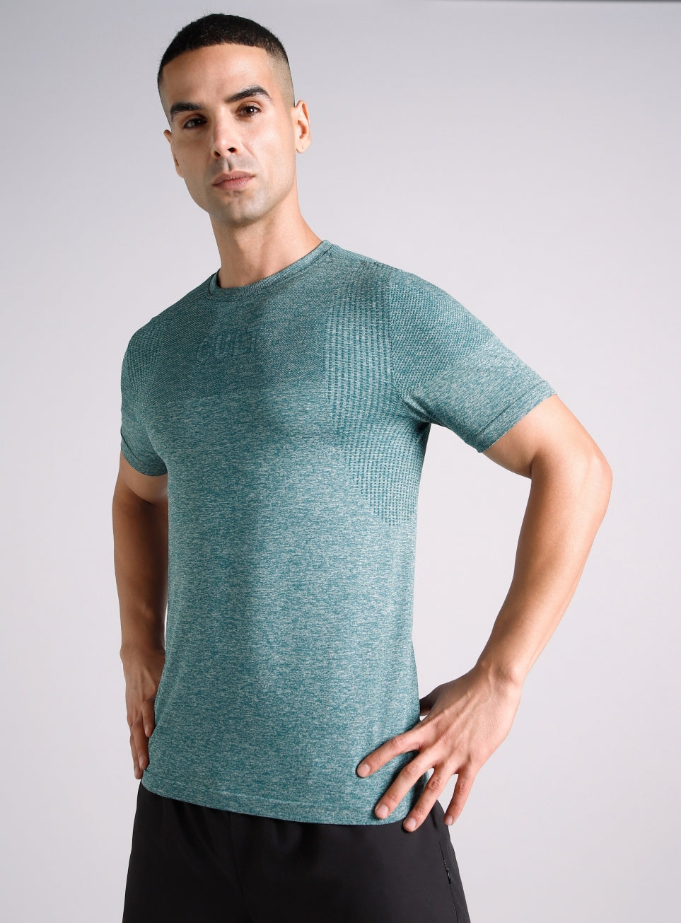 Men's Teal Contour Seamless T-shirt